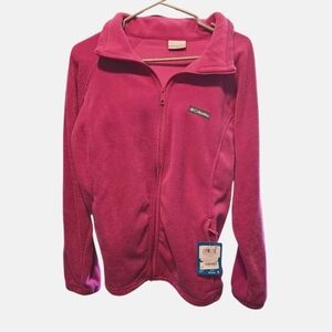 Columbia Ladies 2x  Pink Fleece Zip Up